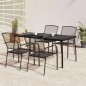 vidaXL Juego de comedor de jardín 5 piezas acero gris antracita