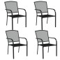 vidaXL Juego de comedor de jardín 5 piezas acero gris antracita