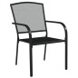 vidaXL Juego de comedor de jardín 5 piezas acero gris antracita