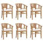 vidaXL Juego de comedor de jardín 7 piezas madera maciza de teca vidaXL Juego de comedor de jardín 7 piezas madera maciza de teca