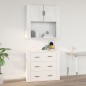 vidaXL Armario pared madera contrachapada blanco brillo 80x33x80 cm vidaXL Armario pared madera contrachapada blanco brillo 80x33x80 cm