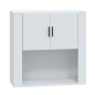 vidaXL Armario pared madera contrachapada blanco brillo 80x33x80 cm vidaXL Armario pared madera contrachapada blanco brillo 80x33x80 cm