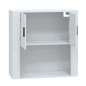 vidaXL Armario pared madera contrachapada blanco brillo 80x33x80 cm vidaXL Armario pared madera contrachapada blanco brillo 80x33x80 cm