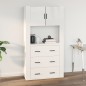vidaXL Armario pared madera contrachapada blanco brillo 80x33x80 cm vidaXL Armario pared madera contrachapada blanco brillo 80x33x80 cm