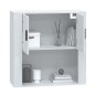 vidaXL Armario pared madera contrachapada blanco brillo 80x33x80 cm vidaXL Armario pared madera contrachapada blanco brillo 80x33x80 cm