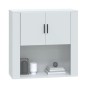 vidaXL Armario pared madera contrachapada blanco brillo 80x33x80 cm vidaXL Armario pared madera contrachapada blanco brillo 80x33x80 cm