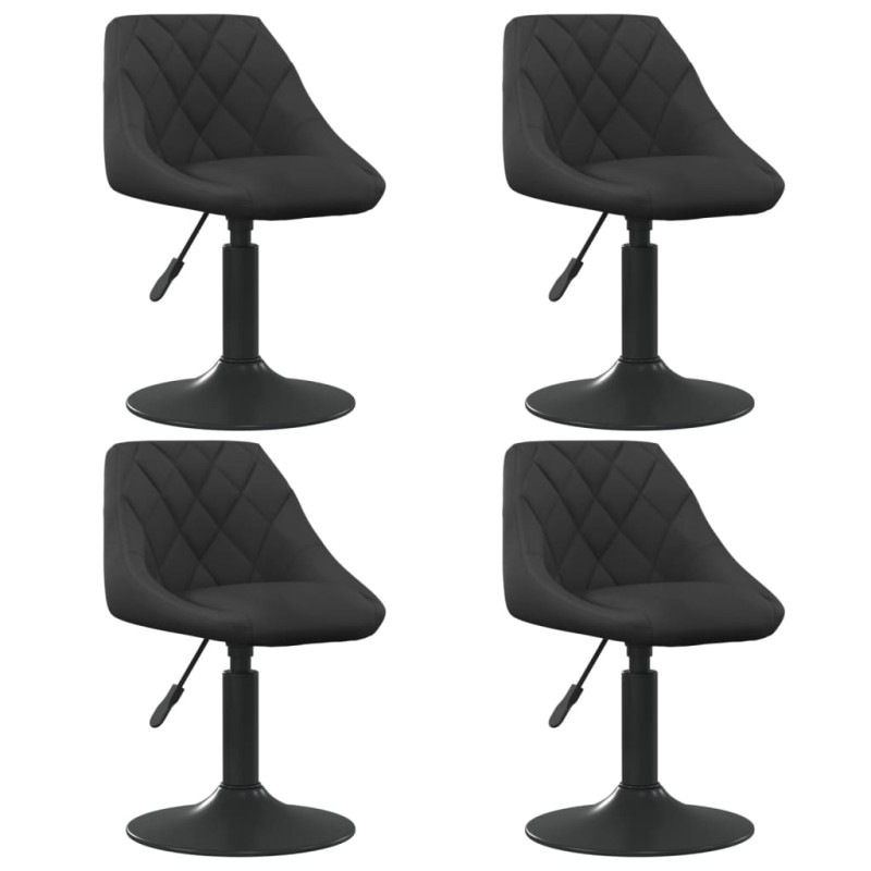 vidaXL Sillas de comedor giratorias 4 unidades terciopelo negro vidaXL Sillas de comedor giratorias 4 unidades terciopelo negro