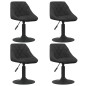 vidaXL Sillas de comedor giratorias 4 unidades terciopelo negro vidaXL Sillas de comedor giratorias 4 unidades terciopelo negro