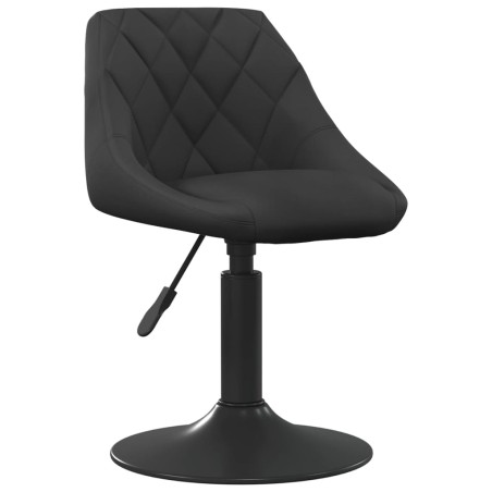vidaXL Sillas de comedor giratorias 4 unidades terciopelo negro