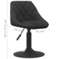 vidaXL Sillas de comedor giratorias 4 unidades terciopelo negro vidaXL Sillas de comedor giratorias 4 unidades terciopelo negro