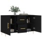 vidaXL Aparador de madera de ingeniería negro 100x36x60 cm vidaXL Aparador de madera de ingeniería negro 100x36x60 cm