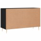 vidaXL Aparador de madera de ingeniería negro 100x36x60 cm vidaXL Aparador de madera de ingeniería negro 100x36x60 cm