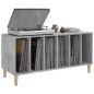 vidaXL Mueble discos madera contrachapada gris hormigón 100x38x48 cm