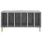 vidaXL Mueble discos madera contrachapada gris hormigón 100x38x48 cm