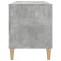 vidaXL Mueble discos madera contrachapada gris hormigón 100x38x48 cm
