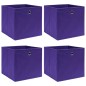vidaXL Cajas de almacenaje 4 uds tela morado 32x32x32 cm vidaXL Cajas de almacenaje 4 uds tela morado 32x32x32 cm