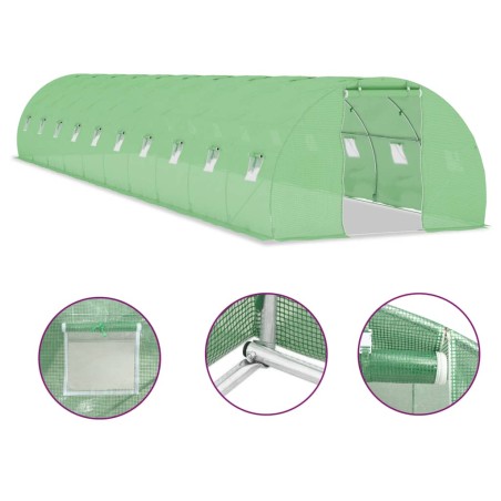 vidaXL Invernadero 45 m² 15x3x2 m