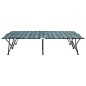 vidaXL Tumbona plegable para 2 personas acero con estampado de hojas