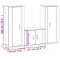 vidaXL Set de muebles para TV 3 pzas madera contrachapada roble sonoma