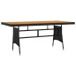 idaXL Juego de comedor de jardín 9 piezas ratán sintético negro idaXL Juego de comedor de jardín 9 piezas ratán sintético negro