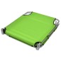 vidaXL Tumbona plegable de acero y cojín de cabeza acero verde manzana vidaXL Tumbona plegable de acero y cojín de cabeza acero verde manzana