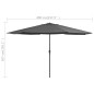 vidaXL Sombrilla de jardín con palo de metal gris antracita 400 cm vidaXL Sombrilla de jardín con palo de metal gris antracita 400 cm