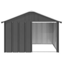 vidaXL Casa de perro acero galvanizado antracita 116,5x103x81,5 cm