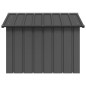 vidaXL Casa de perro acero galvanizado antracita 116,5x103x81,5 cm