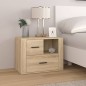 vidaXL Mesita de noche madera contrachapada roble sonoma 60x36x45 cm vidaXL Mesita de noche madera contrachapada roble sonoma 60x36x45 cm