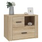 vidaXL Mesita de noche madera contrachapada roble sonoma 60x36x45 cm vidaXL Mesita de noche madera contrachapada roble sonoma 60x36x45 cm