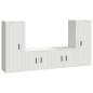 vidaXL Set de muebles para TV 4 piezas madera contrachapada blanco vidaXL Set de muebles para TV 4 piezas madera contrachapada blanco