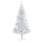 vidaXL Árbol de Navidad preiluminado con luces y bolas plateado 120 cm vidaXL Árbol de Navidad preiluminado con luces y bolas plateado 120 cm
