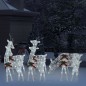 vidaXL Renos de Navidad 6 piezas de malla blanca fría blanca vidaXL Renos de Navidad 6 piezas de malla blanca fría blanca