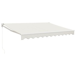 vidaXL Toldo retráctil aluminio y tela color crema 3x2,5 m