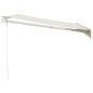 vidaXL Toldo retráctil aluminio y tela color crema 3x2,5 m vidaXL Toldo retráctil aluminio y tela color crema 3x2,5 m