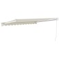 vidaXL Toldo retráctil aluminio y tela color crema 3x2,5 m vidaXL Toldo retráctil aluminio y tela color crema 3x2,5 m