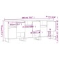 vidaXL Aparadores 3 uds madera contrachapada color roble sonoma vidaXL Aparadores 3 uds madera contrachapada color roble sonoma
