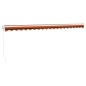 vidaXL Toldo retráctil aluminio y tela naranja y marrón 5x3 m vidaXL Toldo retráctil aluminio y tela naranja y marrón 5x3 m