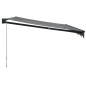 vidaXL Toldo retráctil aluminio y tela gris antracita 4,5x3 m vidaXL Toldo retráctil aluminio y tela gris antracita 4,5x3 m