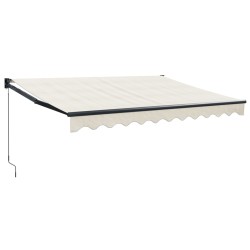vidaXL Toldo retráctil aluminio y tela color crema 3x2,5 m