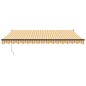 vidaXL Toldo retráctil aluminio y tela amarillo y blanco 4x3 m vidaXL Toldo retráctil aluminio y tela amarillo y blanco 4x3 m
