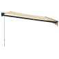vidaXL Toldo retráctil aluminio y tela amarillo y blanco 4x3 m vidaXL Toldo retráctil aluminio y tela amarillo y blanco 4x3 m