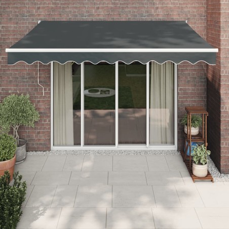 vidaXL Toldo retráctil automático gris antracita 3,5x2,5 m