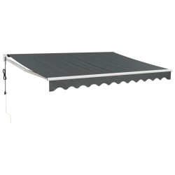 vidaXL Toldo retráctil automático gris antracita 3,5x2,5 m
