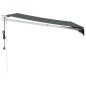 vidaXL Toldo retráctil automático gris antracita 3,5x2,5 m vidaXL Toldo retráctil automático gris antracita 3,5x2,5 m