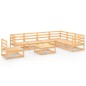 vidaXL Juego de muebles de jardín 8 piezas madera maciza de pino vidaXL Juego de muebles de jardín 8 piezas madera maciza de pino