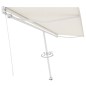 vidaXL Toldo de pie retráctil manual color crema 500x300 cm vidaXL Toldo de pie retráctil manual color crema 500x300 cm