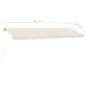 vidaXL Toldo de pie retráctil manual color crema 500x300 cm vidaXL Toldo de pie retráctil manual color crema 500x300 cm
