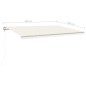 vidaXL Toldo manual retráctil con postes color crema 5x3 m vidaXL Toldo manual retráctil con postes color crema 5x3 m