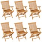 vidaXL Juego de comedor para jardín 7 piezas madera maciza teca vidaXL Juego de comedor para jardín 7 piezas madera maciza teca